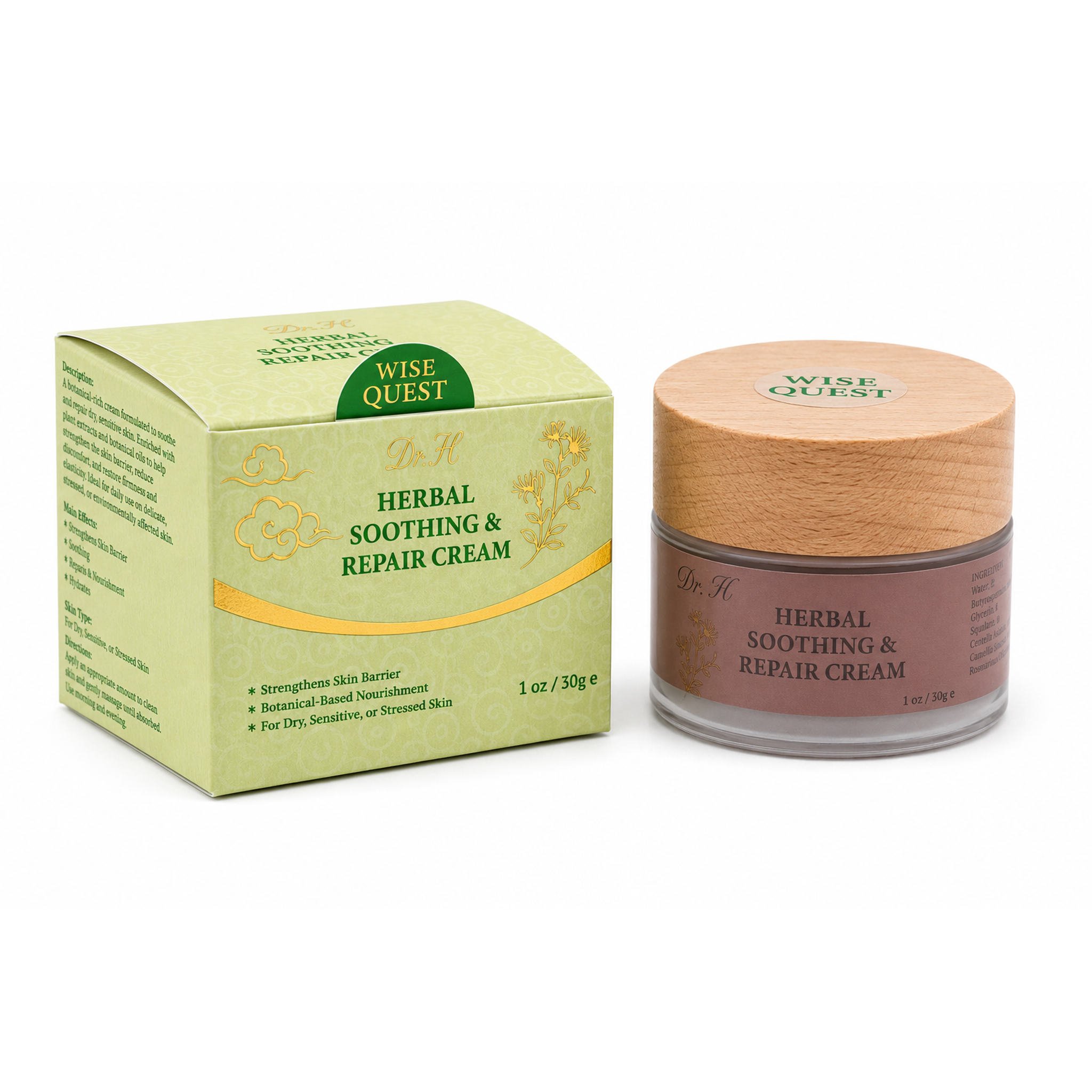 WiseQuest Herbal Soothing & Repair Cream packaging