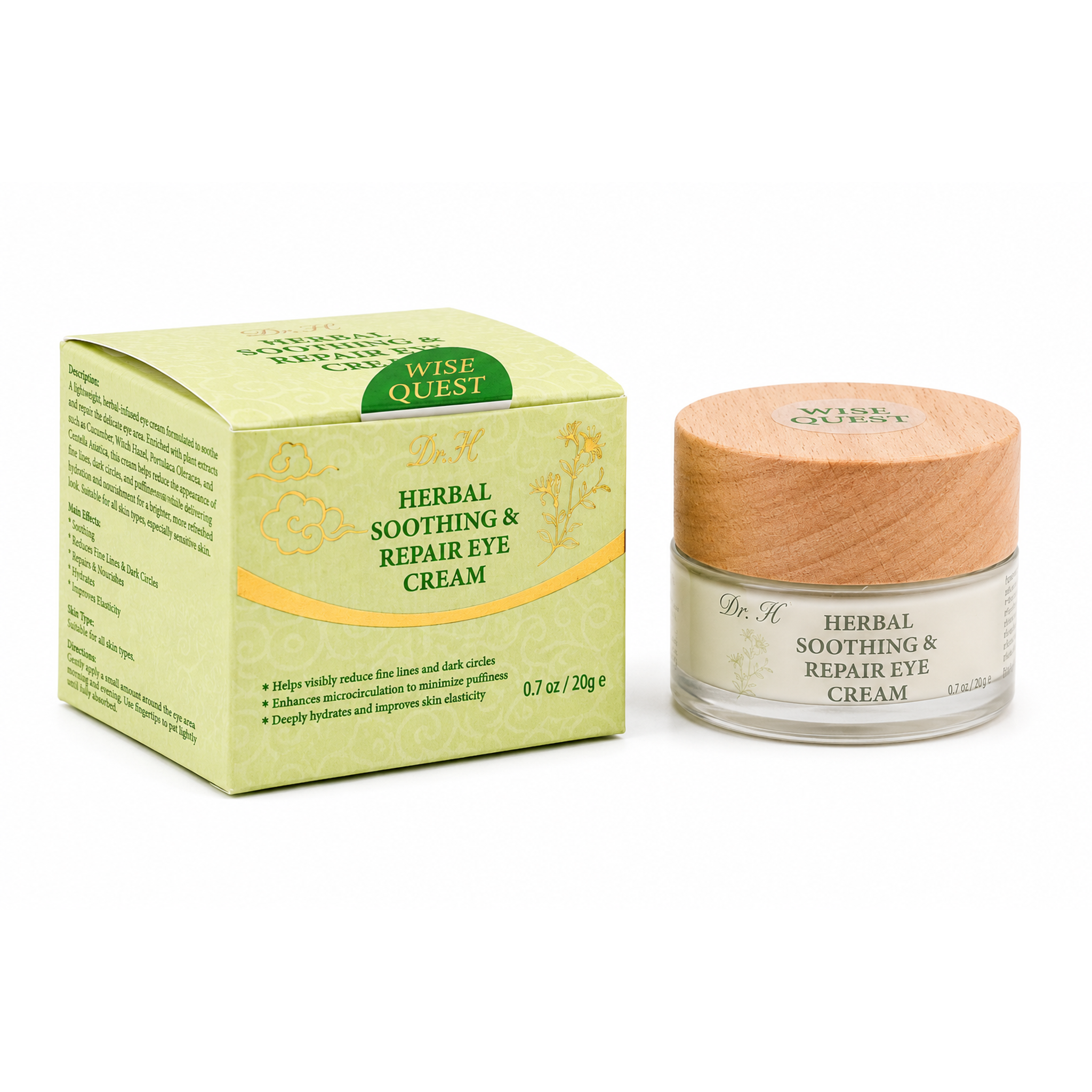 WiseQuest Herbal Soothing & Repair Eye Cream packaging