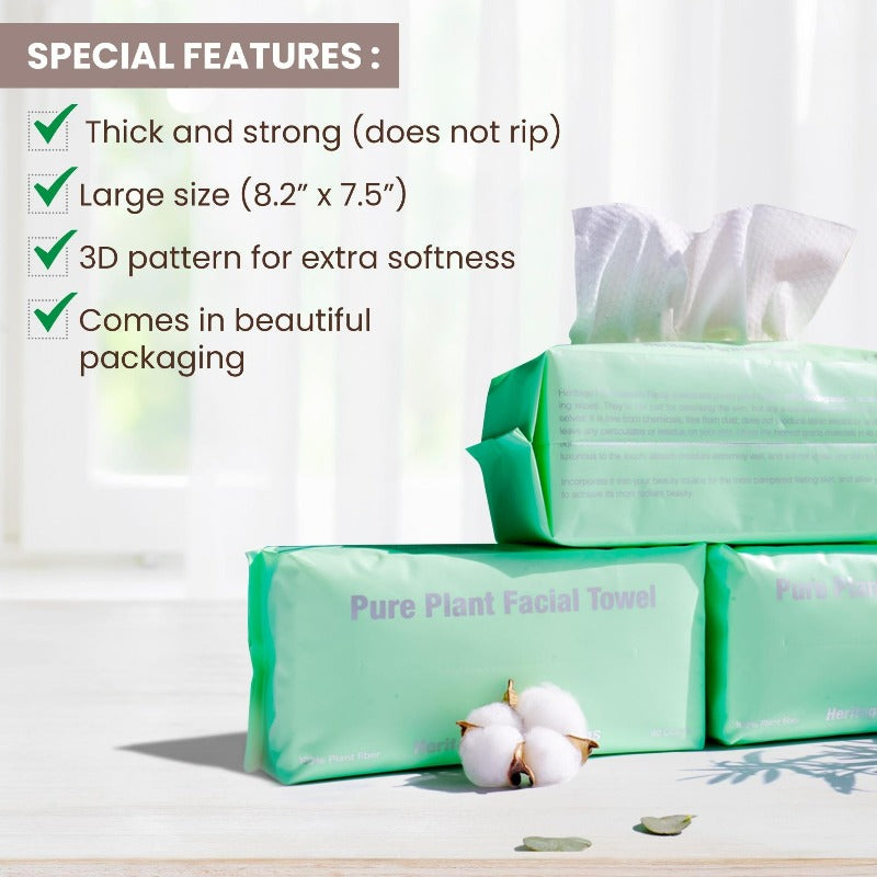 Heritage Formulations Pure Plant Facial Towels - Special  features